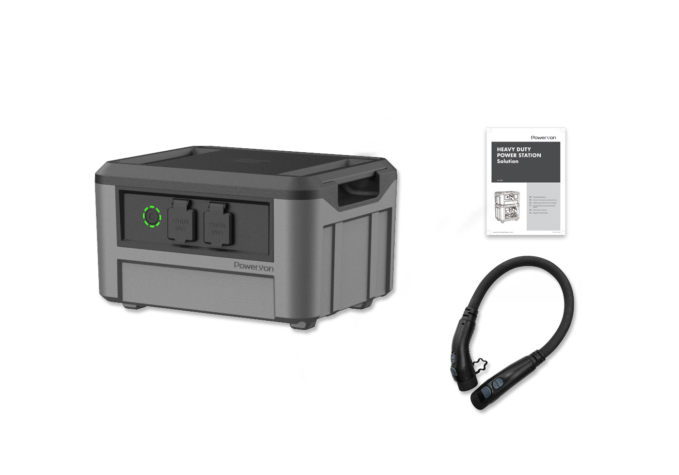 in the box: extra battery module, charging cable, user manual