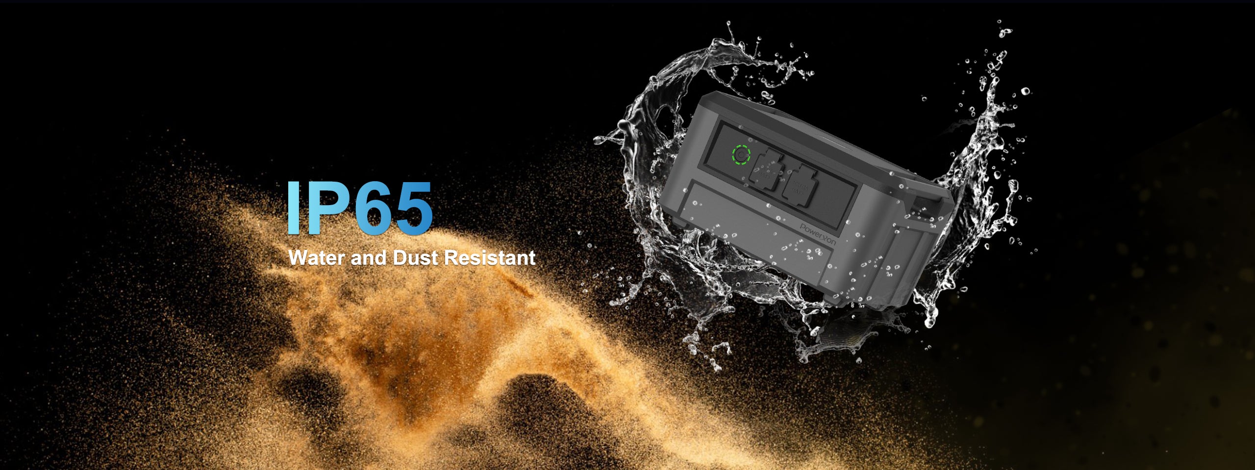 IP65 water and dust resistant of portable power station