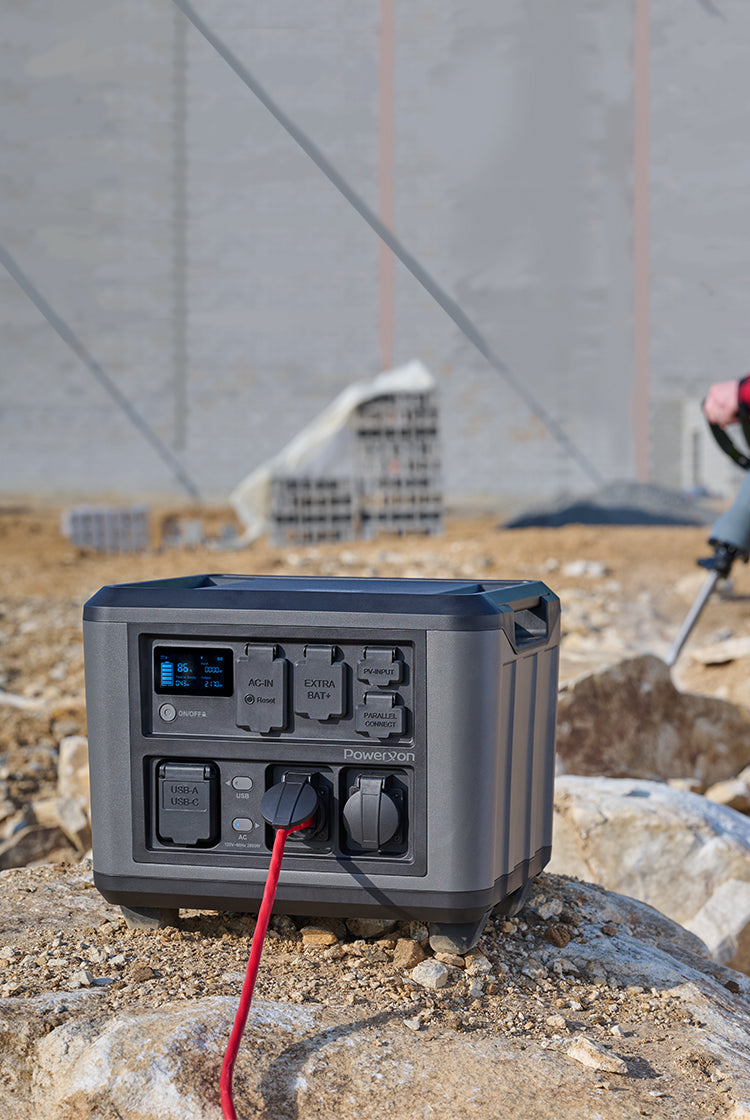 Powerxon portable power station on construction