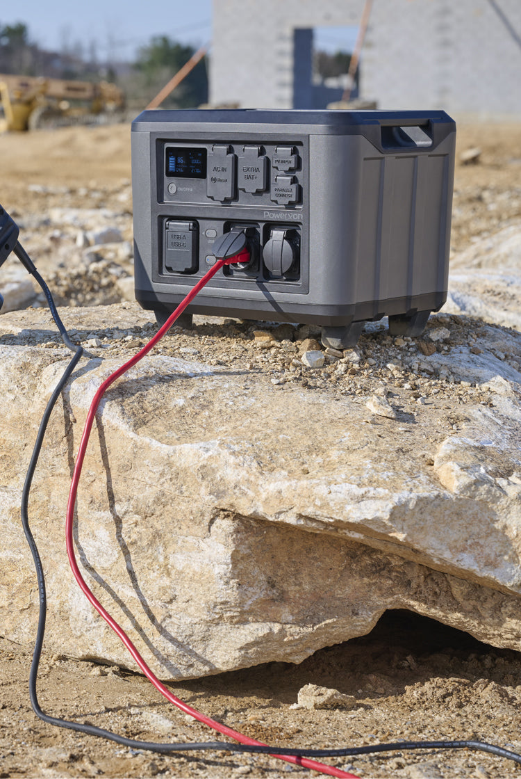 PowerXon portable power station on construction