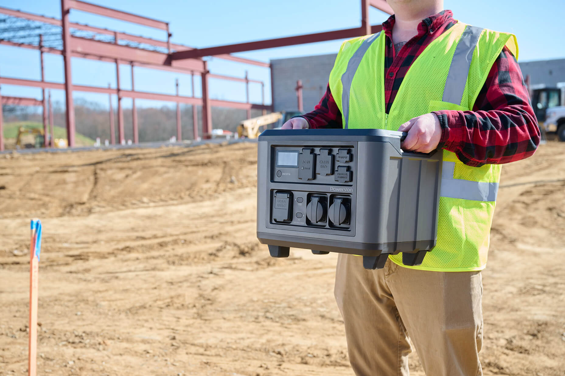 PowerXon portable power station easily carried by hands