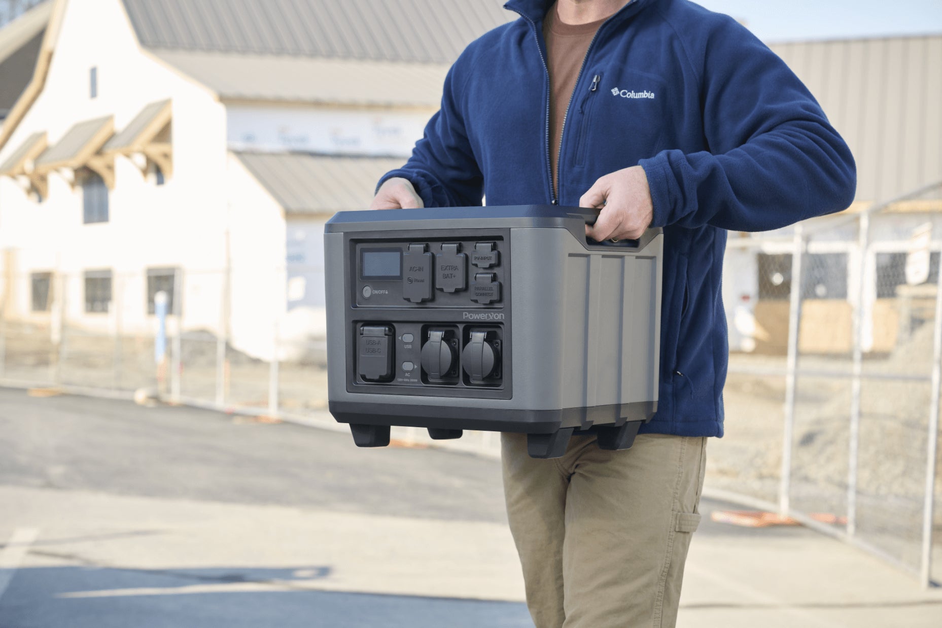 PowerXon Portable power station carried by hands
