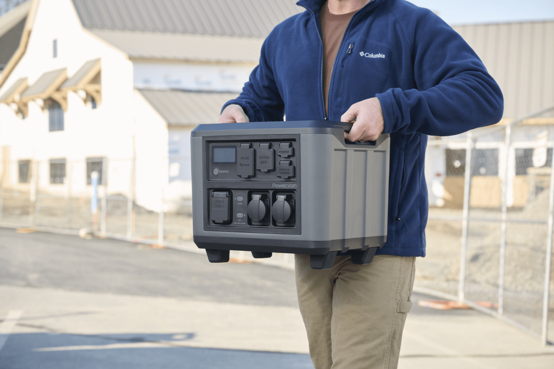 PowerXon portable power station, easily carried by hand