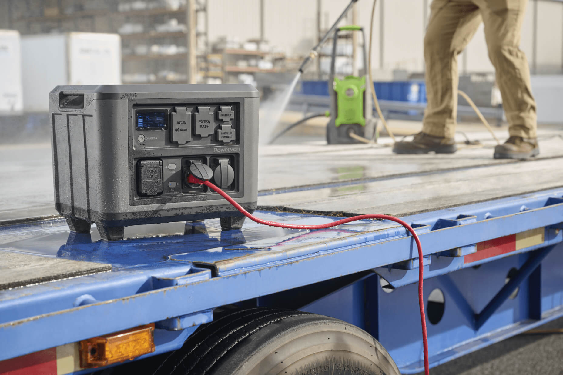 high pressure water on portable power station